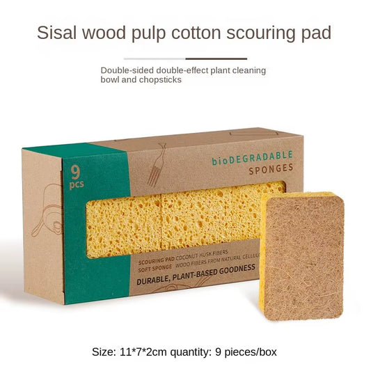 Eco-Friendly Natural Plant Scrub Sponges and Coconut Scrubber Sponge Natural Sponges for Dishes Eco Friendly Kitchen Accessories