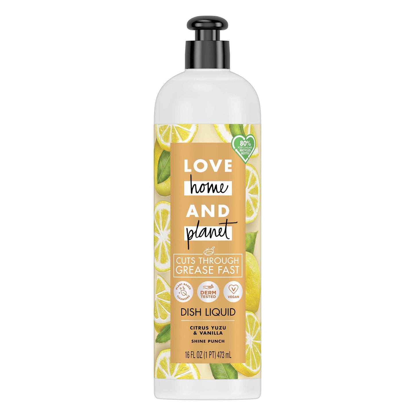 Love Home and Planet Citrus Yuzu & Vanilla Dish Soap, 16 Oz