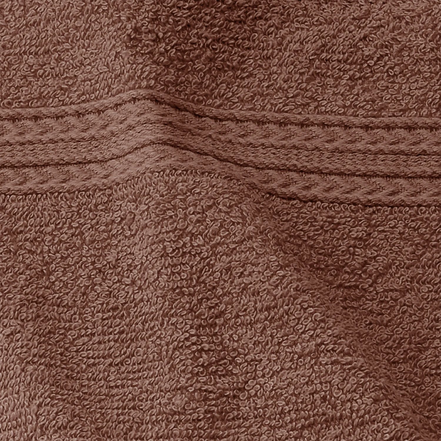 Superior Eco-Friendly Cotton Solid 12-Piece, Brown, Towel Set